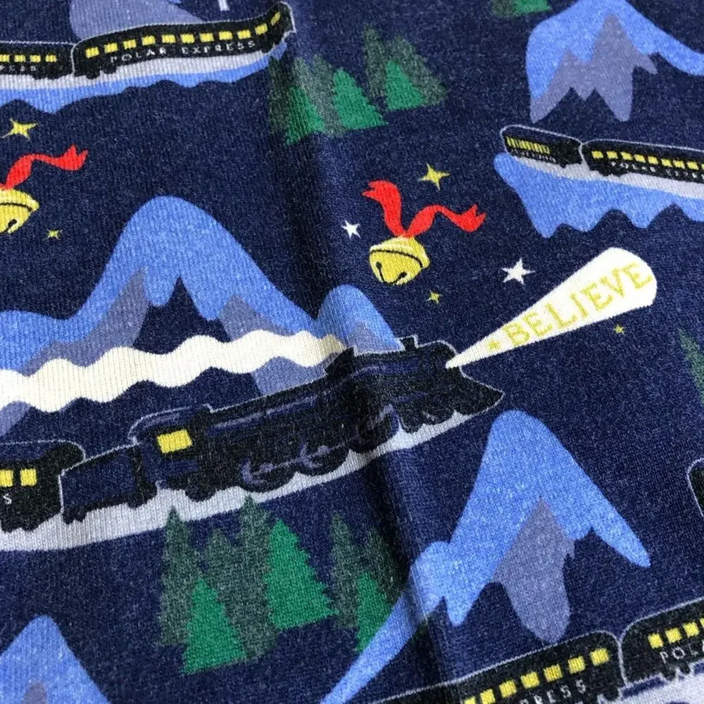 Hanna Andersson Polar Express Christmas blue train pajama set size 150 or US 12